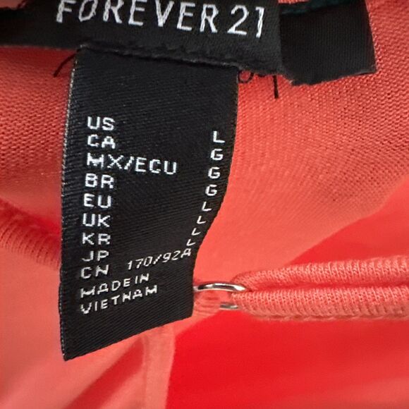 Forever 21 Orange Tank Maxi Dress Womens Large NWOT Square Neck Halter - Picture 8 of 11